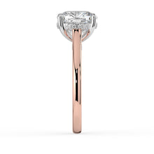 The Aquila Ring – Cushion Cathedral with Hidden Halo & Pavé Bridge in Platinum – The Jewel Concierge