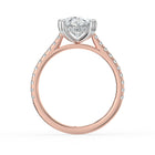 The Cara Ring - Oval Cathedral with Hidden Halo & Pavé Band