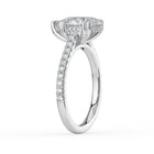 The Cara Ring - Pear Cathedral with Hidden Halo & Pavé Band