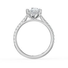 The Cara Ring - Pear Cathedral with Hidden Halo & Pavé Band
