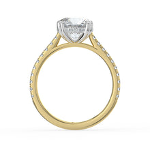 The Cara Ring - Round Cathedral with Hidden Halo & Pavé Band
