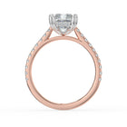 The Cara Ring - Radiant Cathedral with Hidden Halo & Pavé Band