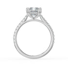 The Cara Ring - Radiant Cathedral with Hidden Halo & Pavé Band