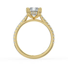 The Cara Ring - Radiant Cathedral with Hidden Halo & Pavé Band