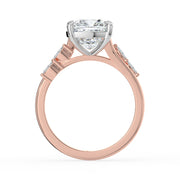 The Madeline Ring – Cushion with Twisted Accent Band – The Jewel Concierge