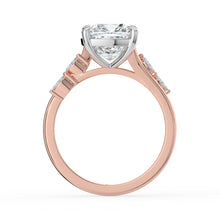 The Madeline Ring - Cushion with Twisted Accent Band