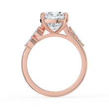 The Madeline Ring - Cushion with Twisted Accent Band