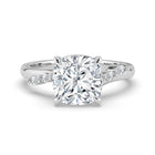 The Madeline Ring - Cushion with Twisted Accent Band