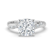 The Madeline Ring – Cushion with Twisted Accent Band – The Jewel Concierge