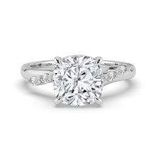 The Madeline Ring - Cushion with Twisted Accent Band