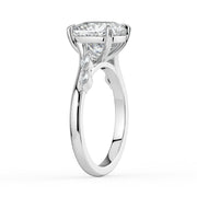 The Madeline Ring – Cushion with Twisted Accent Band in 14K White Gold and Yellow Gold – The Jewel Concierge