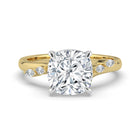 The Madeline Ring - Cushion with Twisted Accent Band