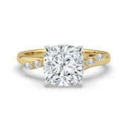 The Madeline Ring – Cushion with Twisted Accent Band – The Jewel Concierge