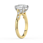 The Madeline Ring – Cushion with Twisted Accent Band – The Jewel Concierge