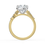 The Madeline Ring – Cushion with Twisted Accent Band – The Jewel Concierge
