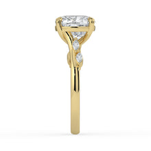 The Madeline Ring - Cushion with Twisted Accent Band