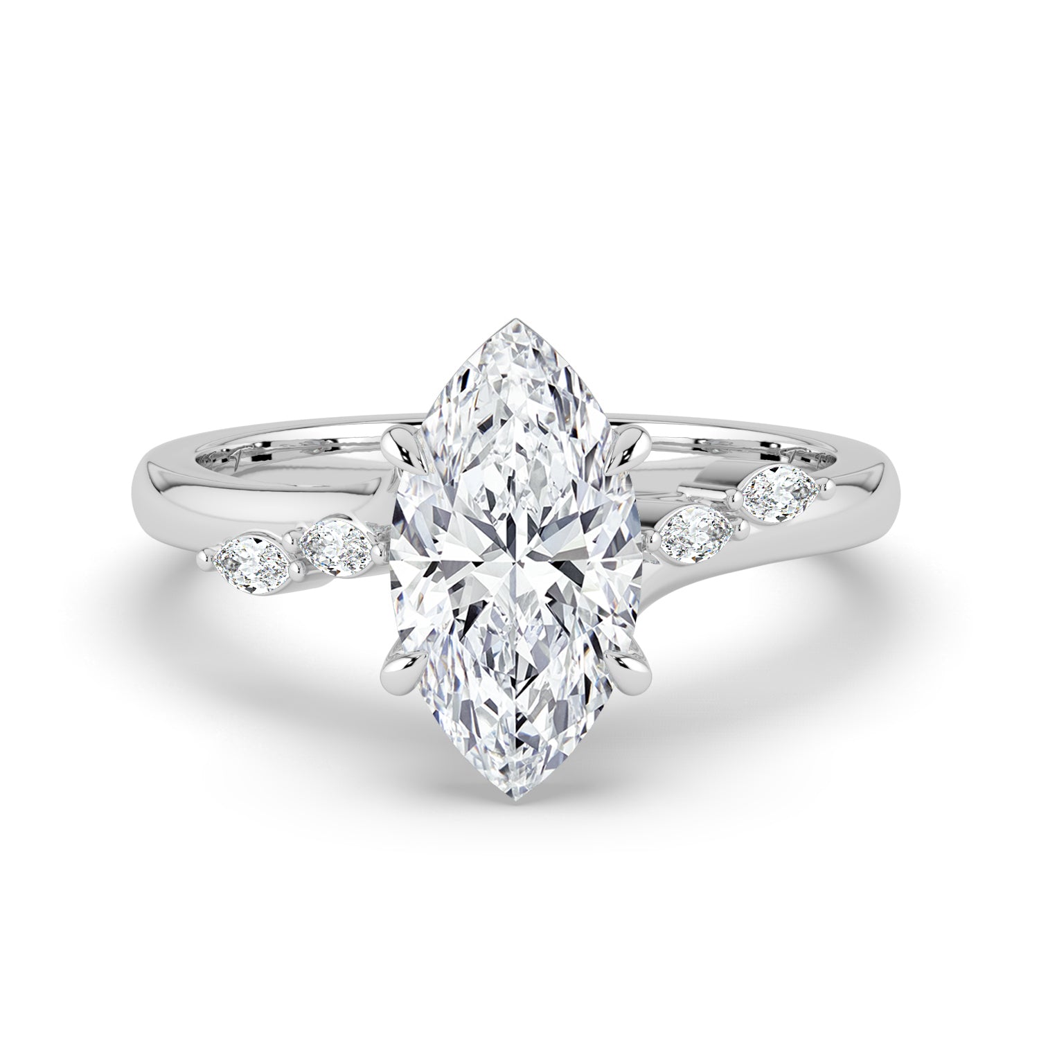 The Madeline Ring - Marquise with Twisted Accent Band