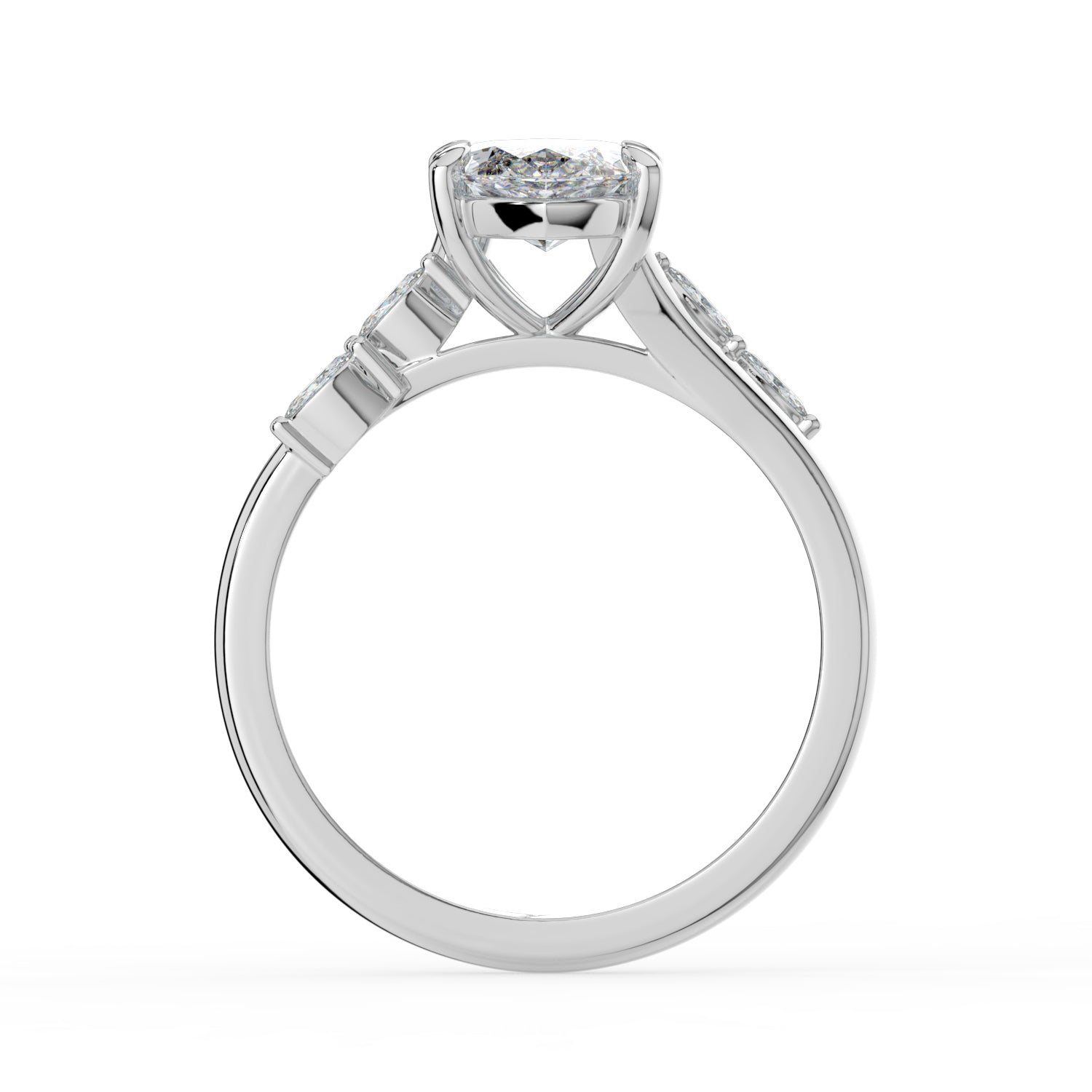 The Madeline Ring - Marquise with Twisted Accent Band