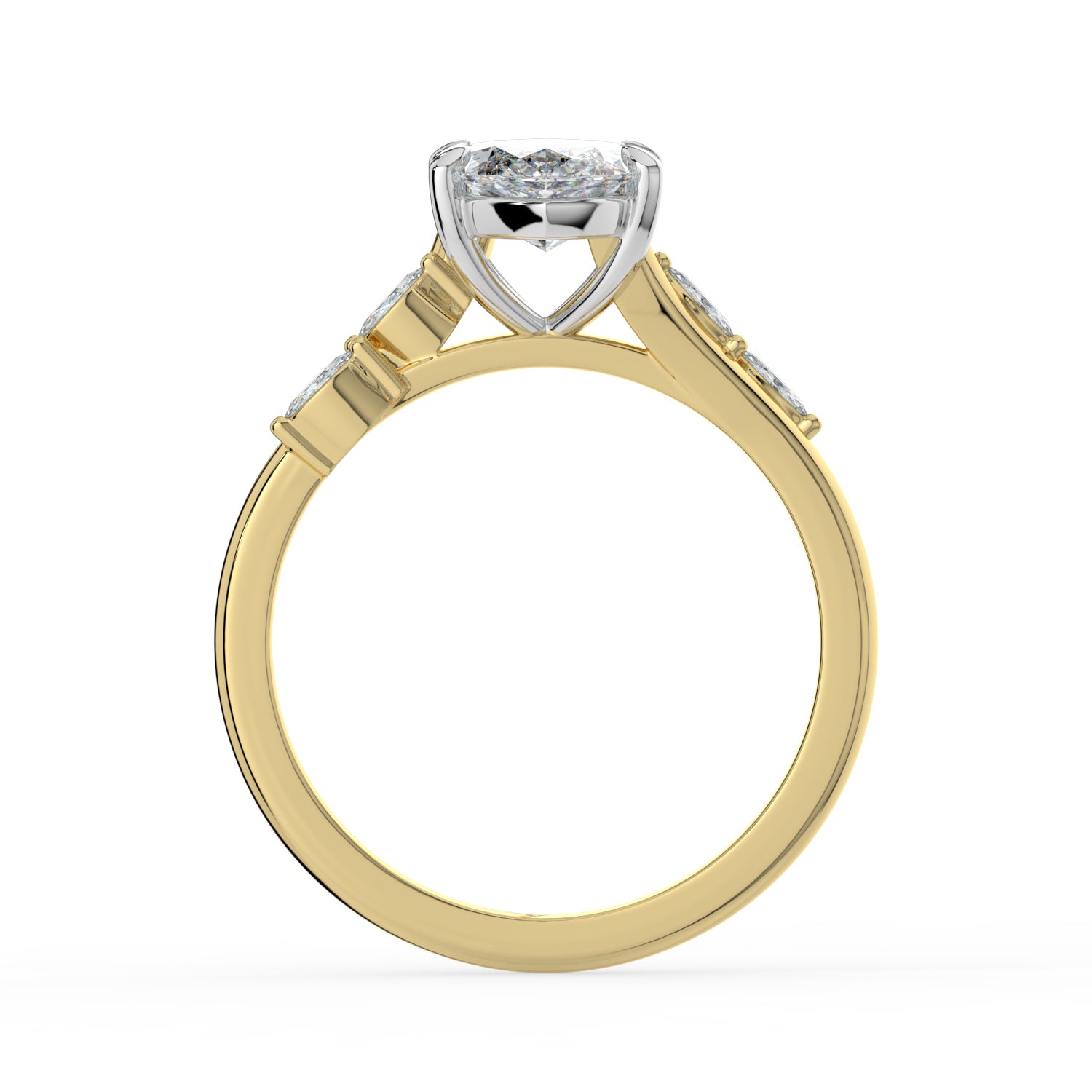 The Madeline Ring - Marquise with Twisted Accent Band
