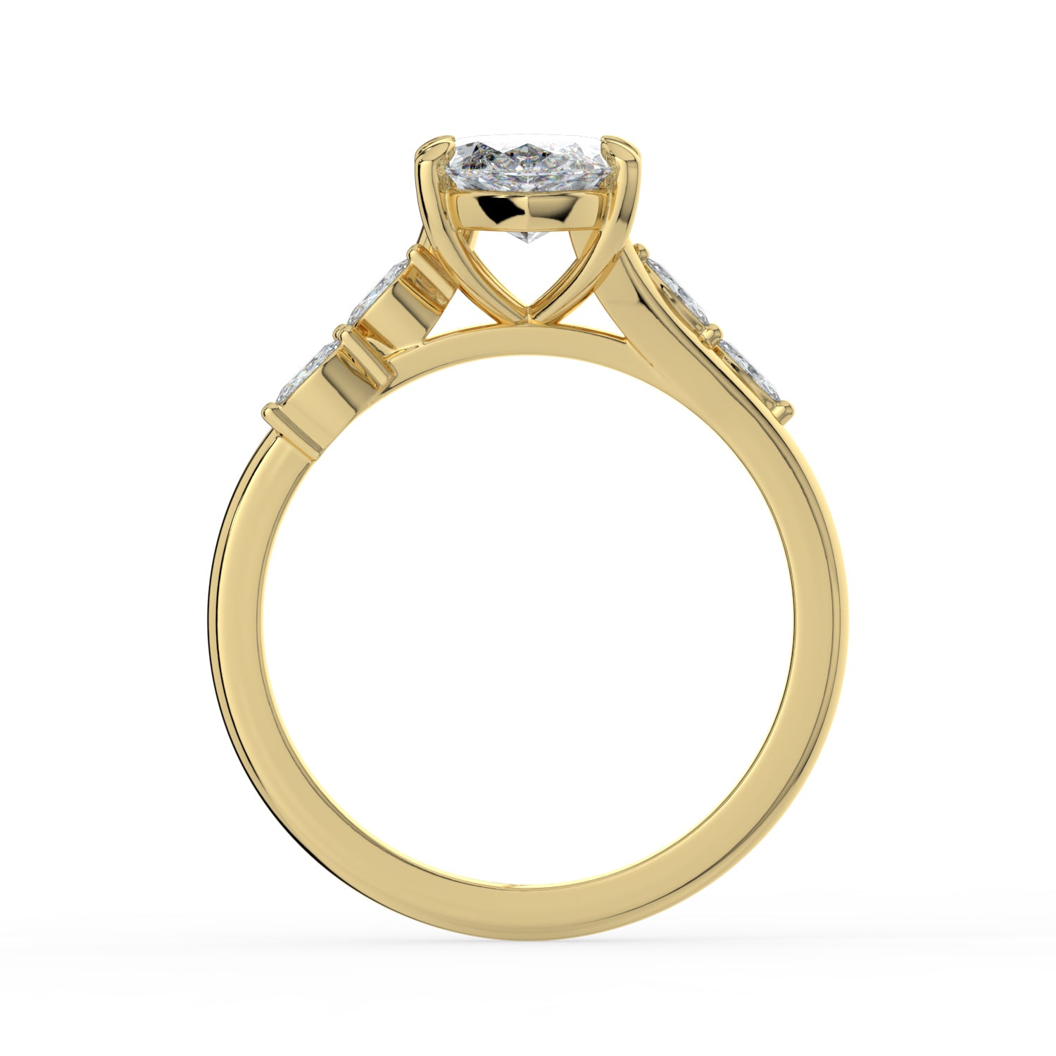 The Madeline Ring - Marquise with Twisted Accent Band