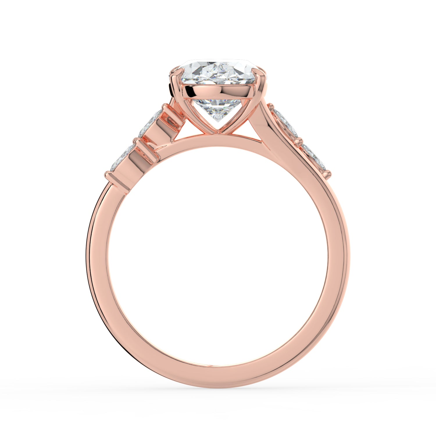 The Madeline Ring - Oval with Twisted Accent Band