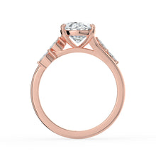 The Madeline Ring - Oval with Twisted Accent Band
