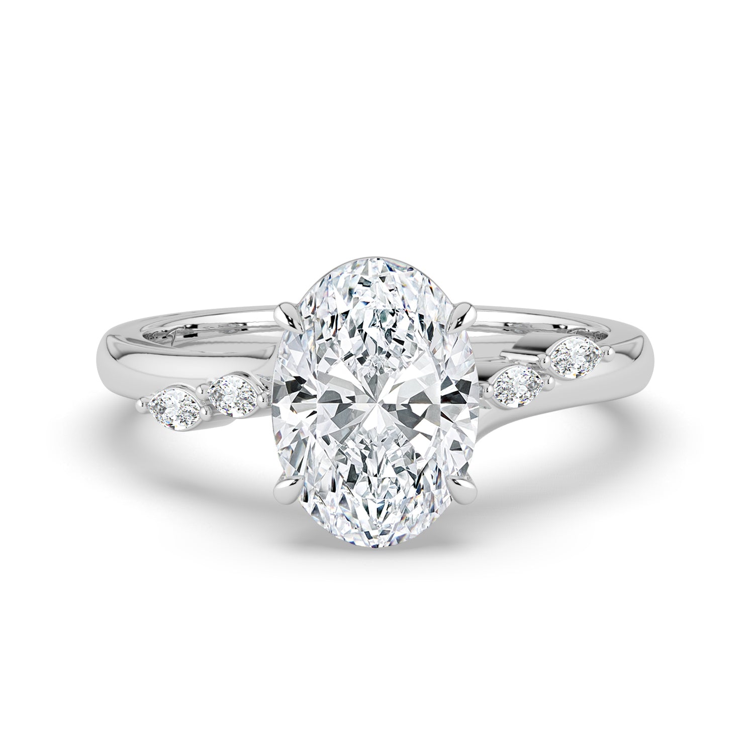 The Madeline Ring - Oval with Twisted Accent Band
