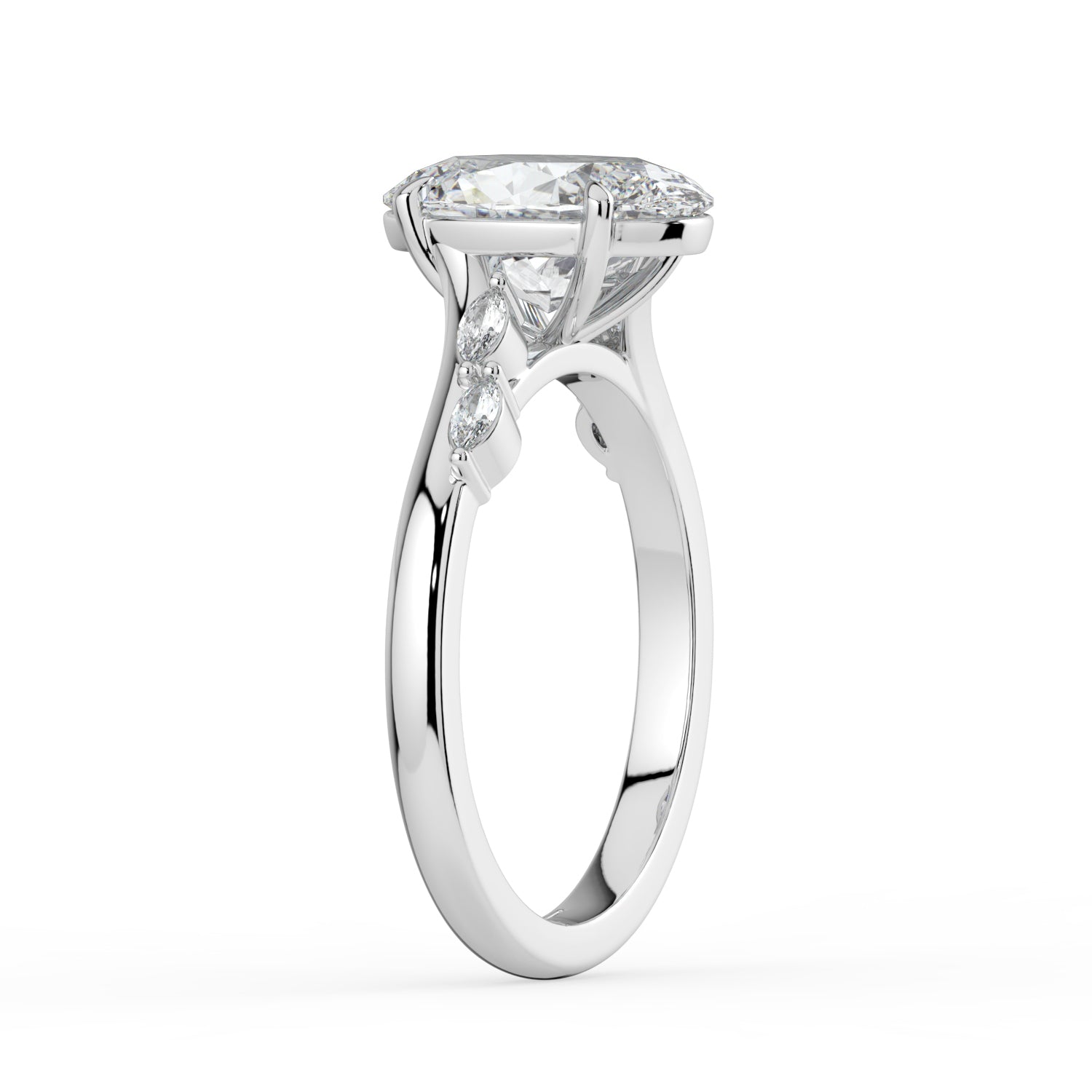 The Madeline Ring - Oval with Twisted Accent Band