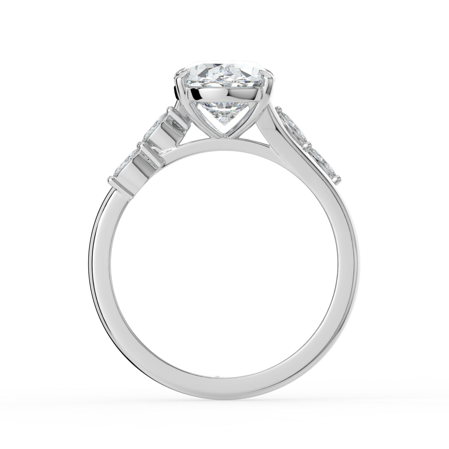 The Madeline Ring - Oval with Twisted Accent Band