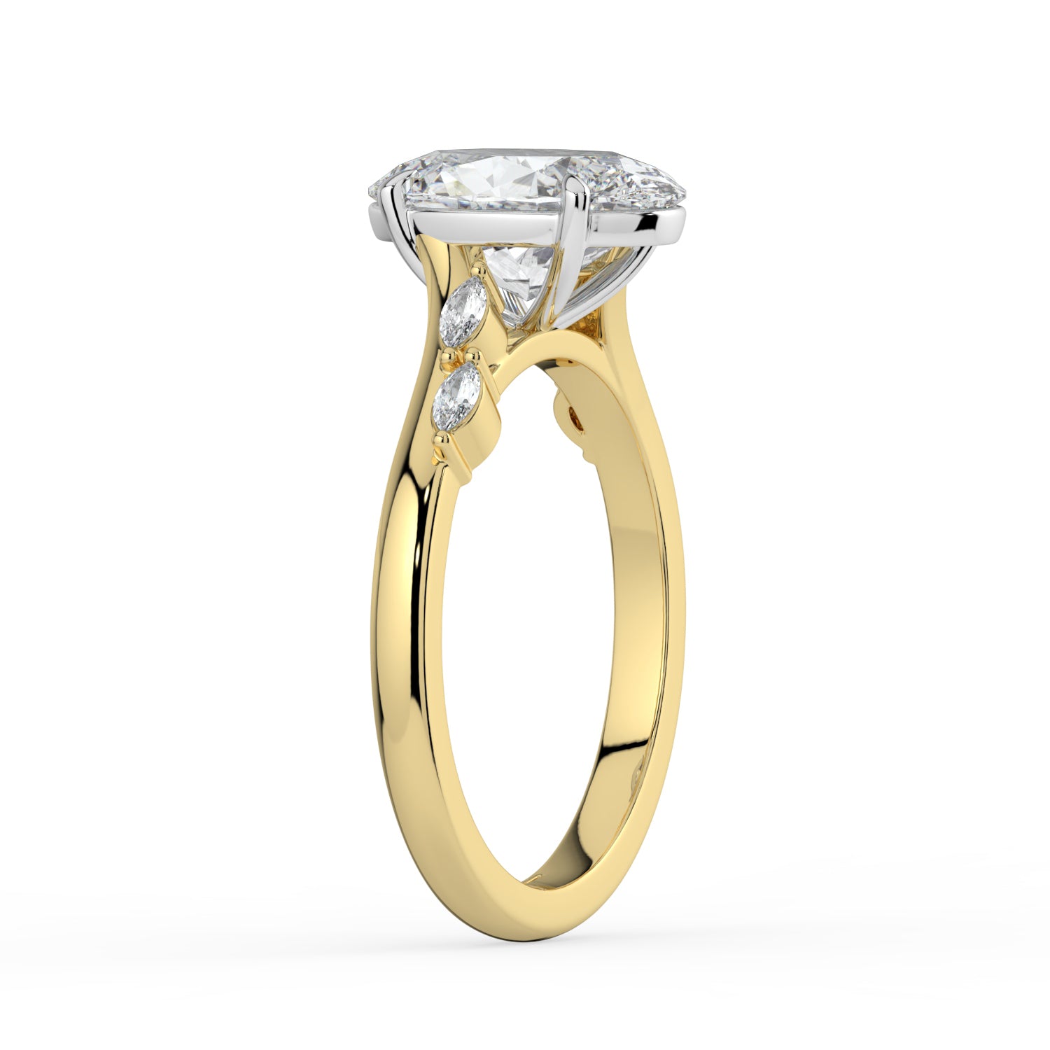 The Madeline Ring - Oval with Twisted Accent Band