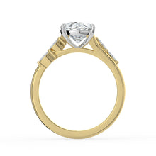 The Madeline Ring - Oval with Twisted Accent Band