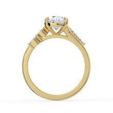 The Madeline Ring - 2.00 ct. Pear with Twisted Accent Band