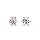 The Althea Earrings - 6 Claw Round Cut Studs