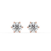 The Althea Earrings — 6 Claw Round Cut Lab-Grown Diamond Studs | The Jewel Concierge