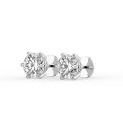 The Althea Earrings — 6 Claw Round Cut Lab-Grown Diamond Studs | The Jewel Concierge