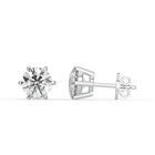 The Althea Earrings - 6 Claw Round Cut Studs
