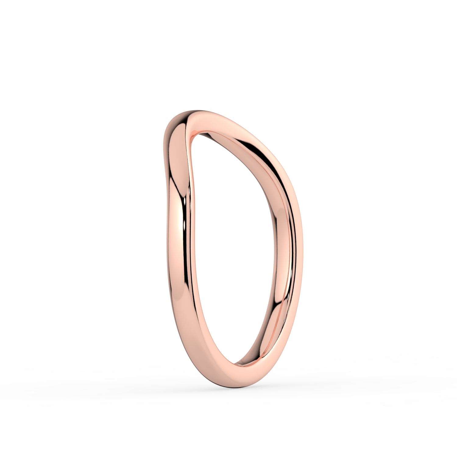 The Solis Ring - Plain Curved Wedding Band