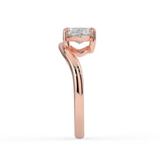 The Solis Ring — Curved Marquise Solitaire Lab-Grown Diamond Engagement Ring in Rose Gold | The Jewel Concierge