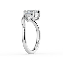 The Solis Ring - Curved Marquise Solitaire