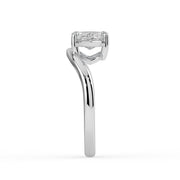 The Solis Ring — Curved Marquise Solitaire Lab-Grown Diamond Engagement Ring in White Gold | The Jewel Concierge