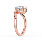 The Solis Ring — Curved Oval Solitaire Lab-Grown Diamond Engagement Ring in Rose Gold | The Jewel Concierge