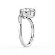 The Solis Ring — Curved Oval Solitaire Lab-Grown Diamond Engagement Ring in White Gold | The Jewel Concierge