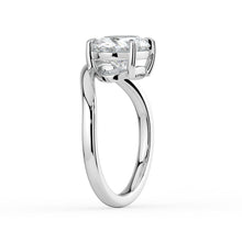 The Solis Ring - Curved Oval Solitaire