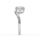 The Solis Ring - Curved Oval Solitaire