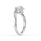 The Solis Ring - Curved Pear Solitaire