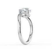 The Solis Ring — Curved Pear Solitaire Lab-Grown Diamond Engagement Ring in White Gold | The Jewel Concierge