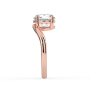 The Solis Ring — Curved Round Solitaire Lab-Grown Diamond Engagement Ring in Rose Gold | The Jewel Concierge