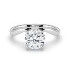 The Solis Ring - Curved Round Solitaire