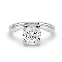 The Solis Ring - Curved Round Solitaire