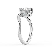 The Solis Ring — Curved Round Solitaire Lab-Grown Diamond Engagement Ring in White Gold | The Jewel Concierge